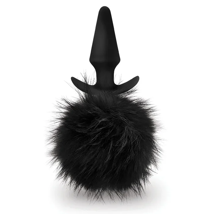 Anal Adventures Bunny Tail Silicone Butt Plug – Black