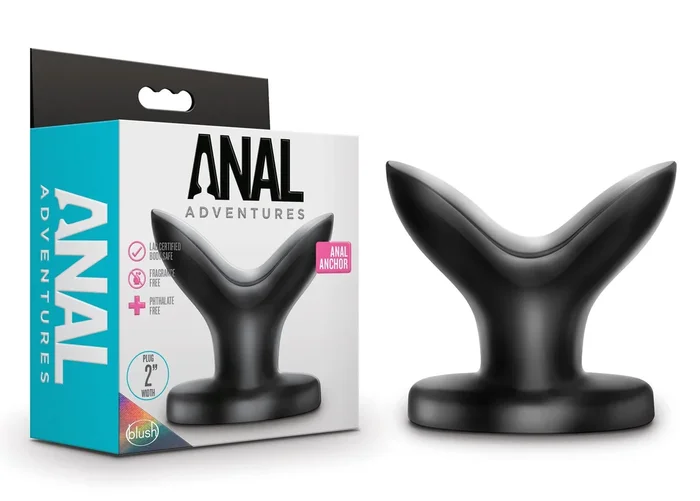 Blush Anal Adventures Anal Anchor Expanding Butt Plug, Sex Toy For Men, Sex Toy For Women, Black