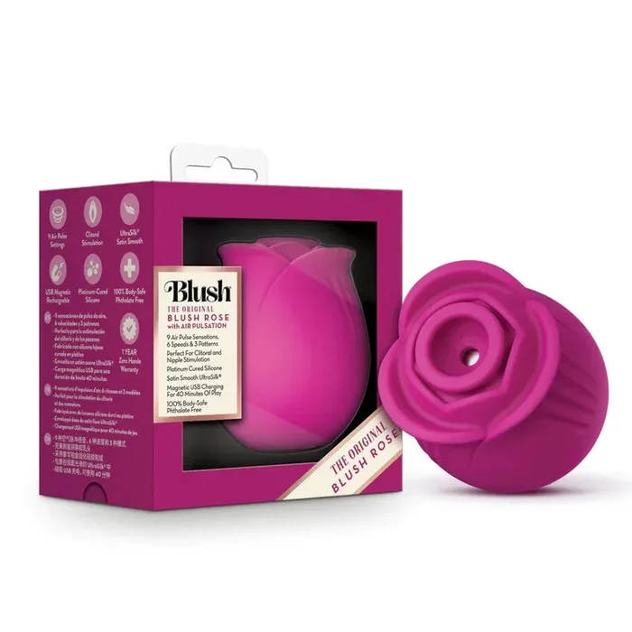Blush Collection The Original Blush Rose Rechargeable Silicone Air Pulse Clitoral Vibrator