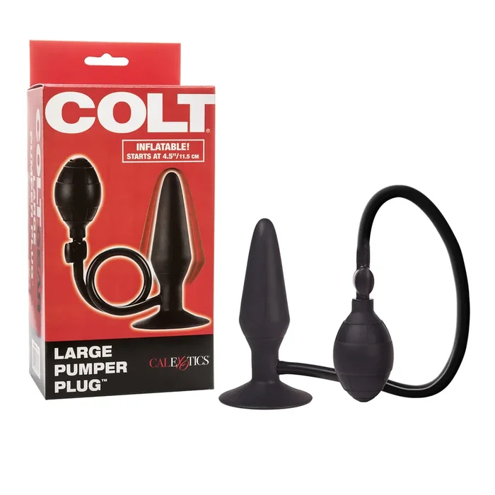 Calexotics Colt Large Pumper Plug Silicone Inflatable Butt Plug, Red