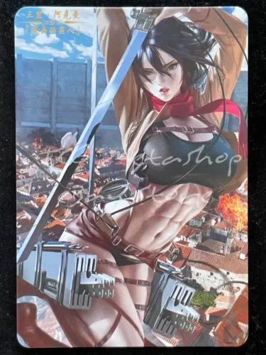 ???? DUAL 498 Mikasa Ackerman Attack on Tita Goddess Story Anime Waifu Card ACG ???? Ecchi