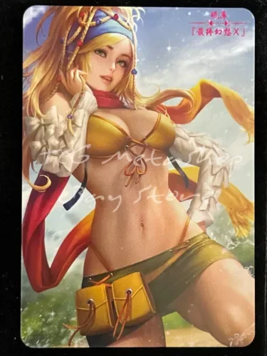 ???? DUAL 855 Rikku Final Fantasy Goddess Story Anime Waifu Card ACG ???? Ecchi