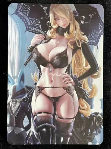 ???? DUAL 937 Cynthia PokeGirl Trainer Goddess Story Anime Waifu Card ACG ???? Ecchi