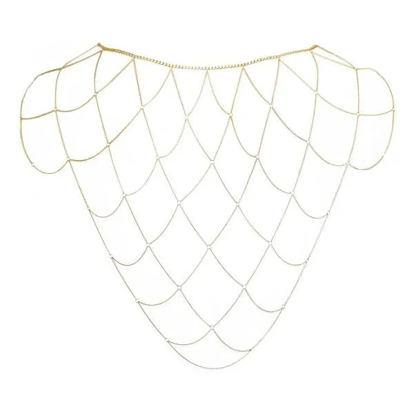 Erotic Chain Net Top – Gold – One Size