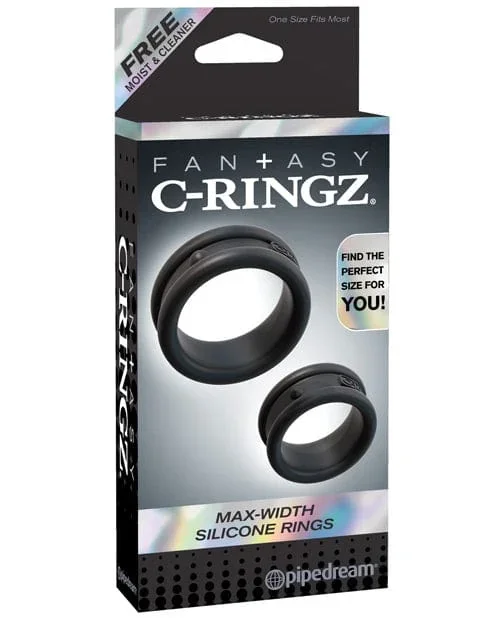 Fantasy C-Ringz Max Width Silicone Rings – Black