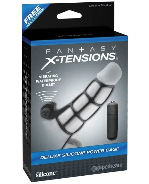 Fantasy X-tensions Deluxe Silicone Power Cage – Black