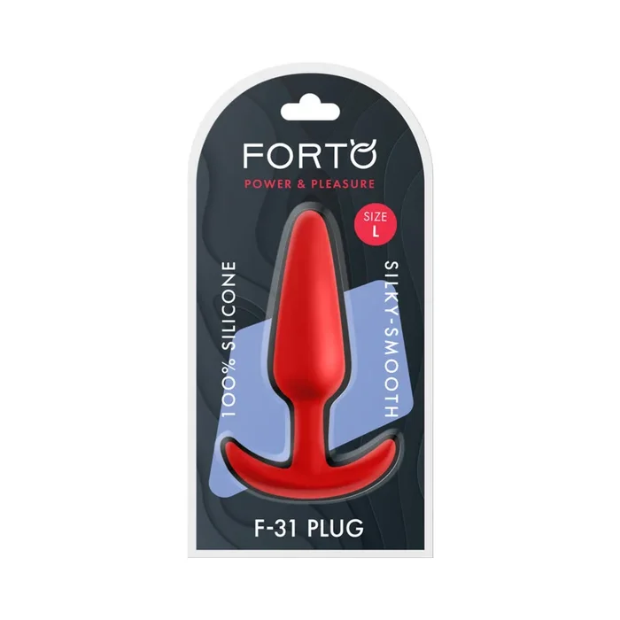 Forto F-31 Silicone Anal Plug Large Red