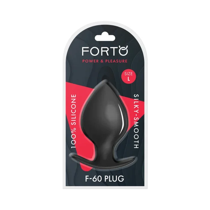 Forto F-60 Spade Silicone Anal Plug Large Black