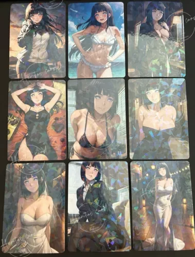 ????Naruto hentai Sexy Goddess Waifu Anime Doujin Card 9pcs Doujin