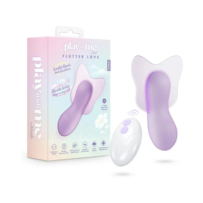 Play With Me Flutter Love Rechargeable Silicone Clitoral Vibrator