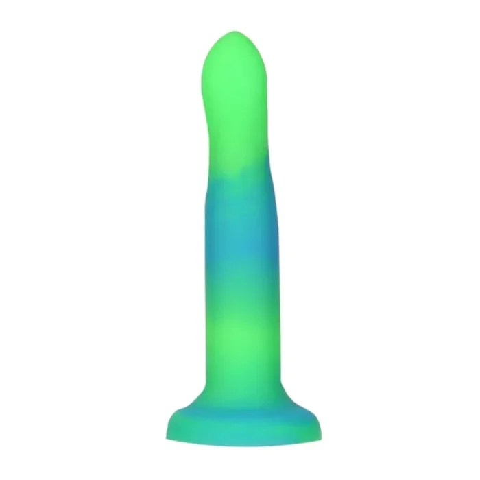 Rave Addiction 8In Glow In The Dark Dildo Blue/Green