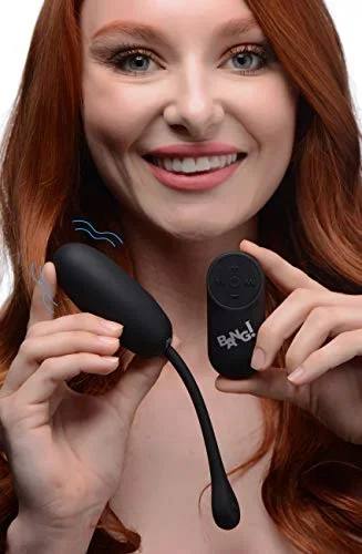 Remote Control 28X Silicone Plush Egg – Black