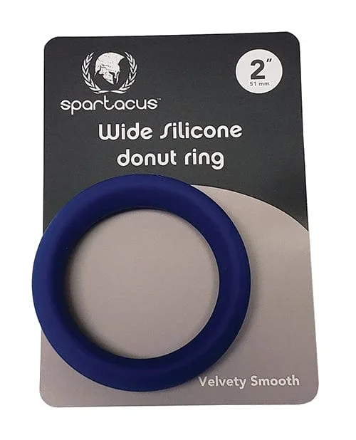 Spartacus 2 Inch Wide Silicone Donut Ring – Blue