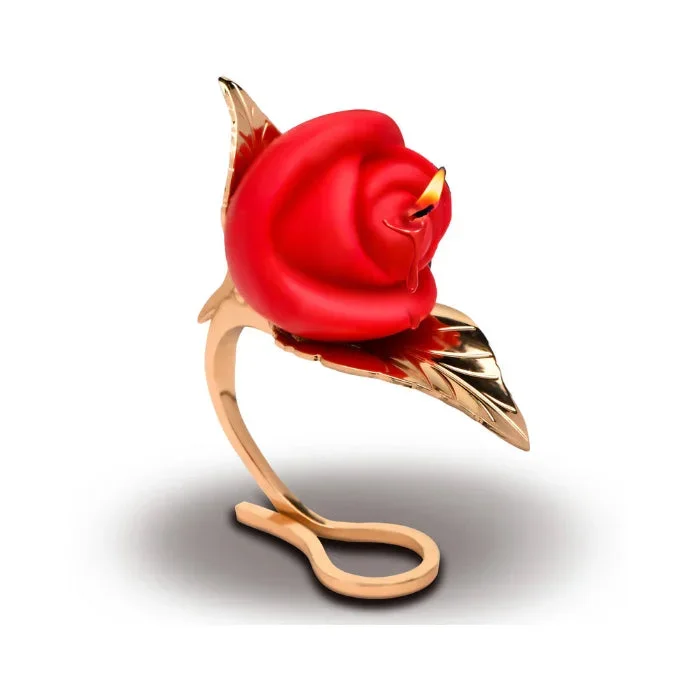 XR Brand Master Series Burning Passion Rose Candle with Holder Sensual Drip Candles For Wax Play