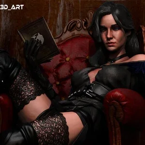 Yennefer 3d print Collectible Miniature statue figure gift idea for man woman painter nsfw pin up unpainted Witcher NSFW