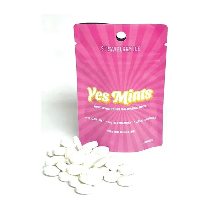 Yes Mints Original Mouth Watering Mints – Pack Of 25 Strawberry Tingle