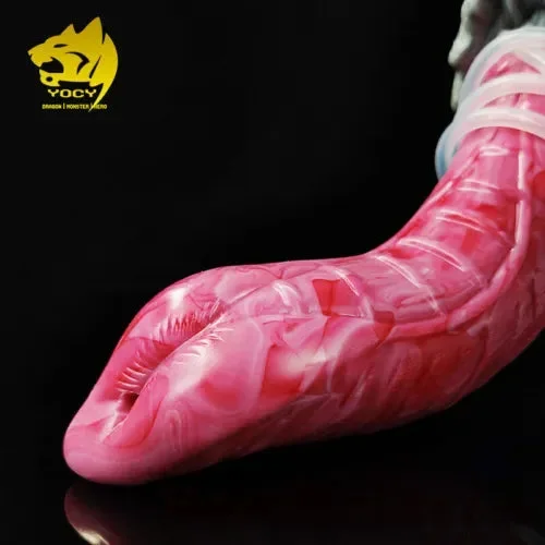 YOCY Huge Alien Dildo Gray Meat Color Monster Dildos Ejaculating Cruved Sex Toy
