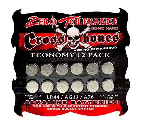 Zero Tolerance Crossbones LR44 Alkaine Batteries