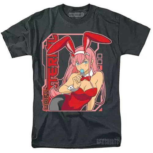 Zero Two Shirt Darling in the Franxx Anime Hentai Waifu Cosplay Graphic T-Shirt New