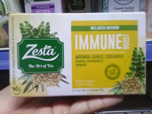 Zesta Wellness Infusion Immune Boost Herbal Tea 20 Bags Ceylon Natural Booster