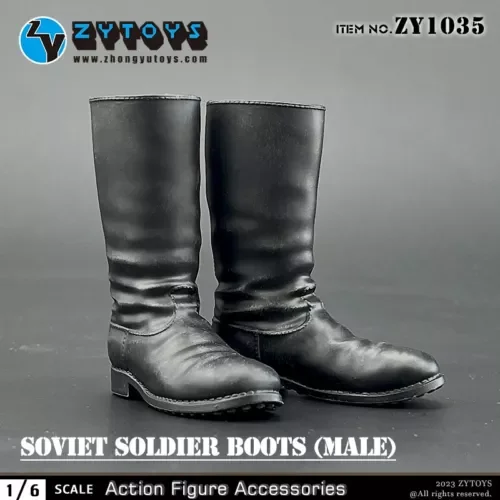 ZYTOYS ZY1035 1/6WWII Male Soviet Soldiers Black Boots For 12″ Figure Doll Toys Toy